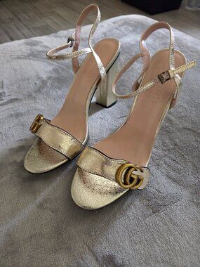 "Gucci GG Marmont 105mm High Block Heel